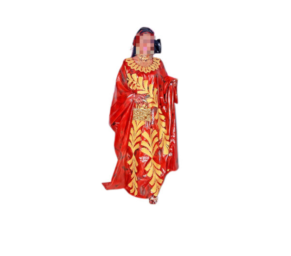 Grand boubou Bazin taille M, Quasi-neuf, foulard