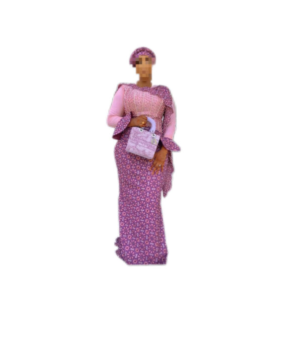 Robe brodé, Taille L, Quasi-neuf, foulard