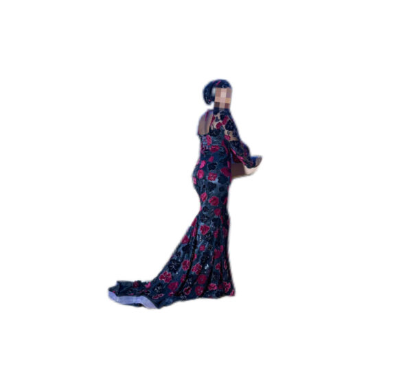 Robe de soirée, taille M, Quasi-neuf, foulard