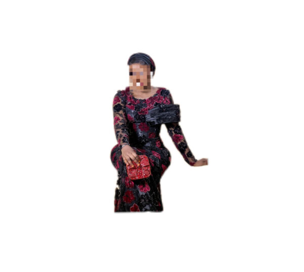 Robe de soirée, taille M, Quasi-neuf, foulard – Image 2