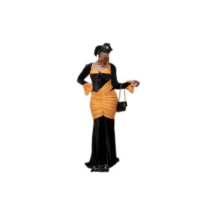 Robe brodé autriche/velour, taille M, Foulard