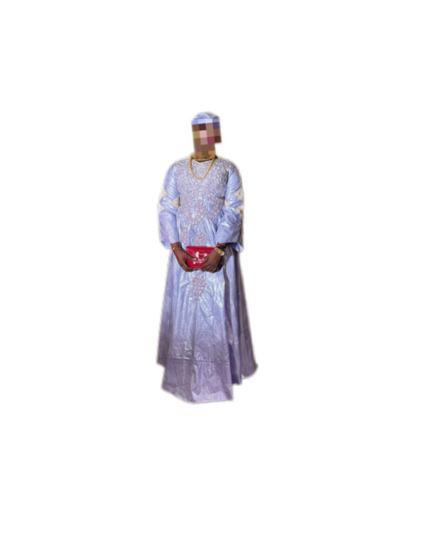 Robe bazin Koko teintures styles, taille XL, Quasi-neuf, foulard