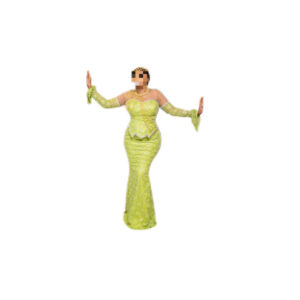 Robe brodé vert, taille M, Quasi-neuf