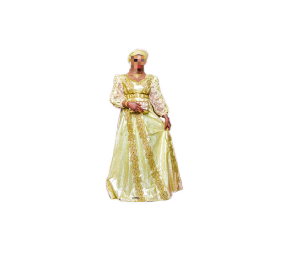 Robe bazin Getzner, Taille M, Quasi-neuf, Foulard