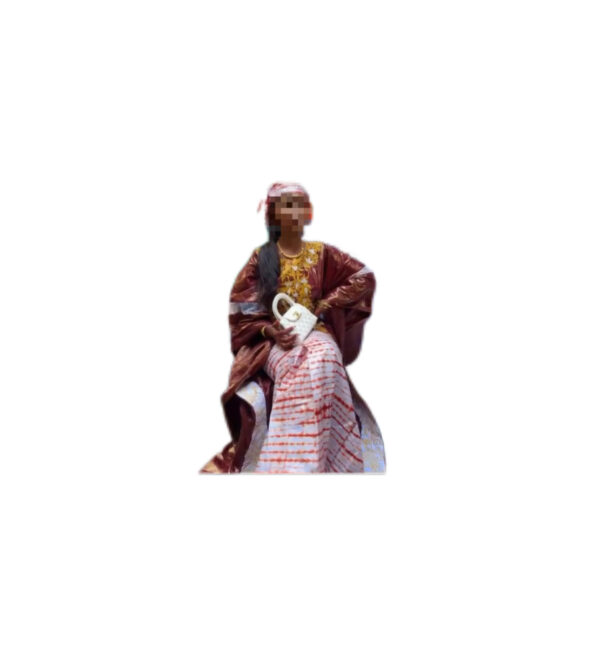 Grand boubou Jupe bazin, taille M, Quasi-neuf, foulard