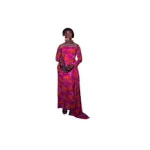 Robe brodé Fallou création, taille M, Quasi-neuf, foulard