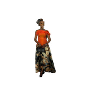 Jupe complet brocard, taille M, Quasi-neuf, foulard