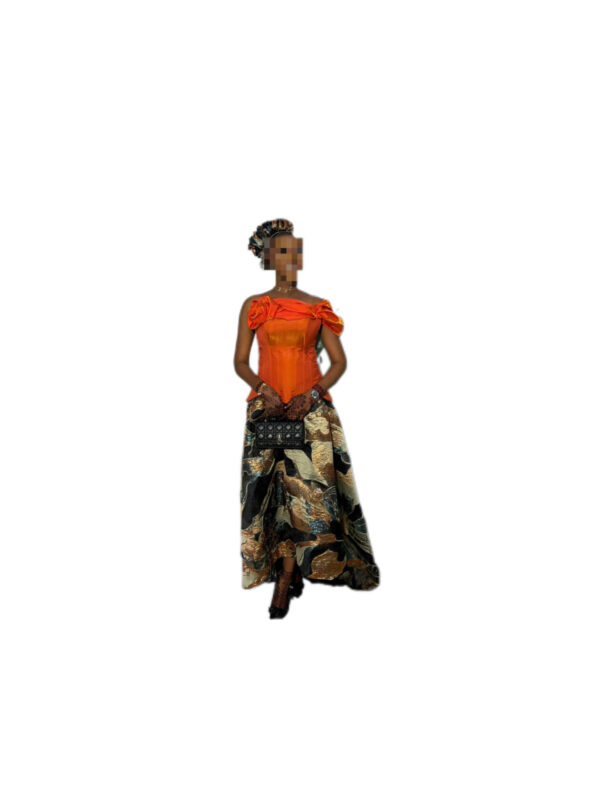 Jupe complet brocard, taille M, Quasi-neuf, foulard