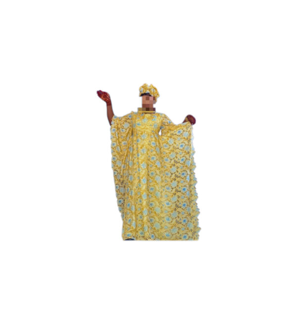 Robe brodé, taille M/L, Quasi-neuf, foulard