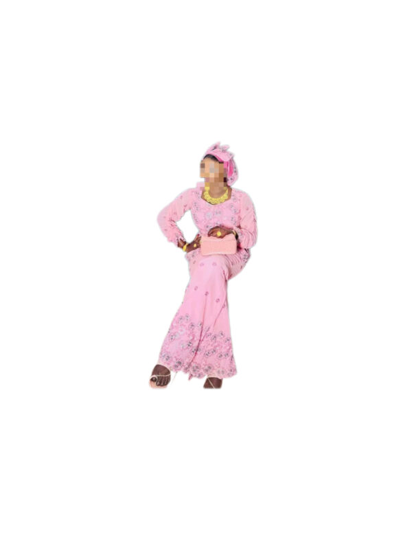 Robe brodé voile, taille M, Quasi-neuf, foulard