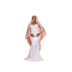 Robe de mariée, taille M, Quasi-neuf, voile