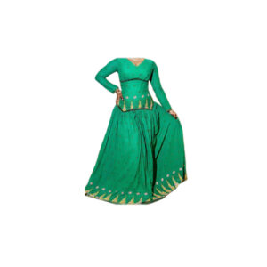 Jupe complet brodé, taille L, Quasi-neuf, foulard