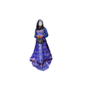 Robe bazin Getzner, taille S/M, Quasi-neuf, foulard