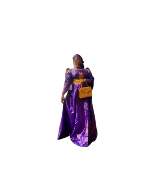 Robe bazin, taille XL, Quasi-neuf, foulard