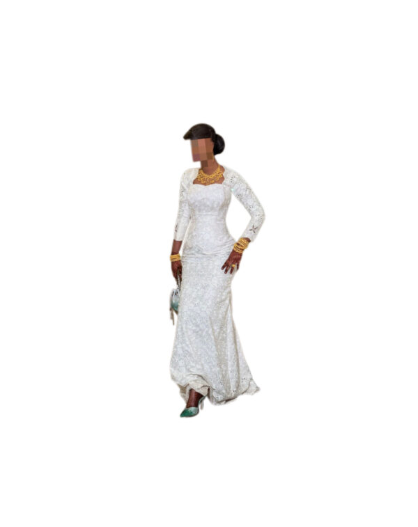Robe brodé Autriche blanc, taille S, Quasi-neuf