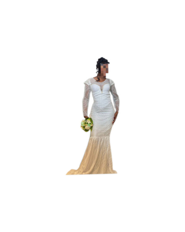 Robe de mariée, taille M, Quasi-neuf, voile