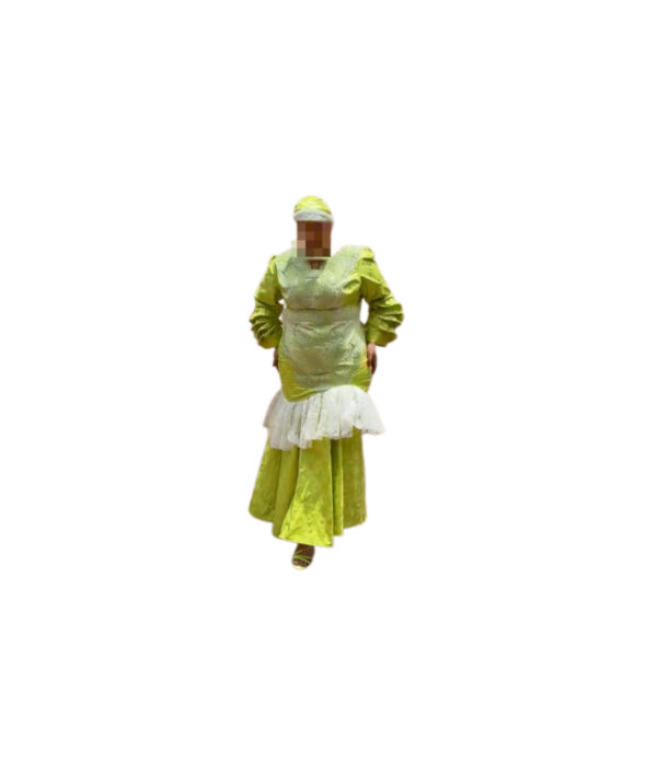 Robe bazin Getzner, taille XXXL, Quasi-neuf, foulard