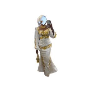 Robe bazin Getzner, taille M, Quasi-neuf, foulard
