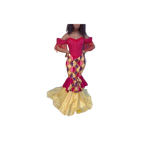 Robe de soirée Kente, taille M, Quasi-neuf