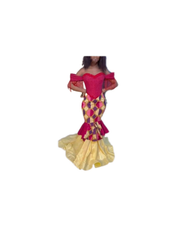 Robe de soirée Kente, taille M, Quasi-neuf