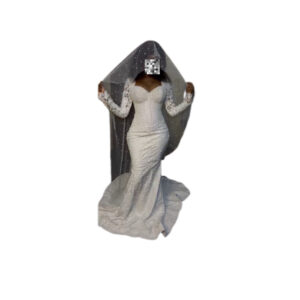 Robe de mariée DS Fashion, Taille M, Quasi-neuf , voile