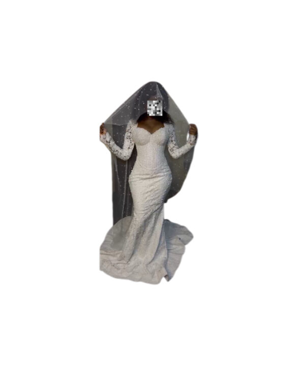 Robe de mariée DS Fashion, Taille M, Quasi-neuf , voile