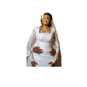 Alternative view of Robe de mariée, taille M, Quasi-neuf, voile