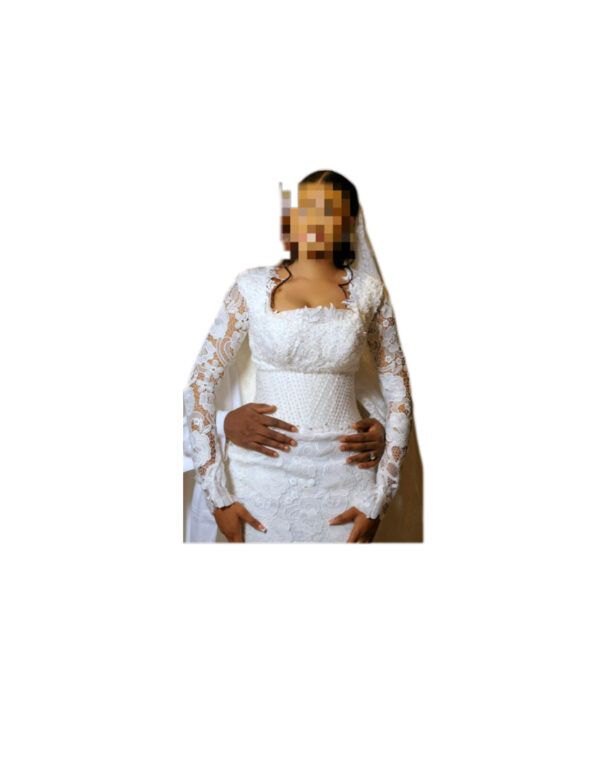 Robe de mariée, taille M, Quasi-neuf, voile – Image 2