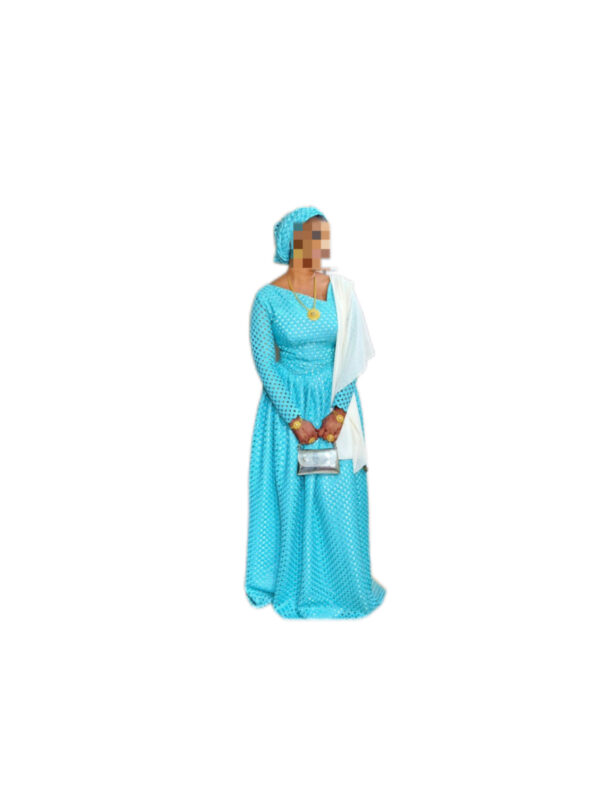 Robe brodé Guipure, Taille M, Quasi-neuf, foulard