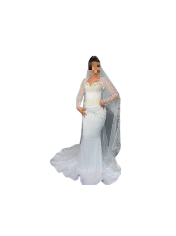 Robe de mariée, taille S, Quasi-neuf, voile