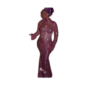 Robe de soirée, taille M, Quasi-neuf, turban
