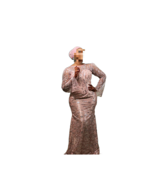 Robe de soirée, Taille L, Quasi-neuf, foulard