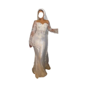 Robe de mariée, taille M, Quasi-neuf, foulard