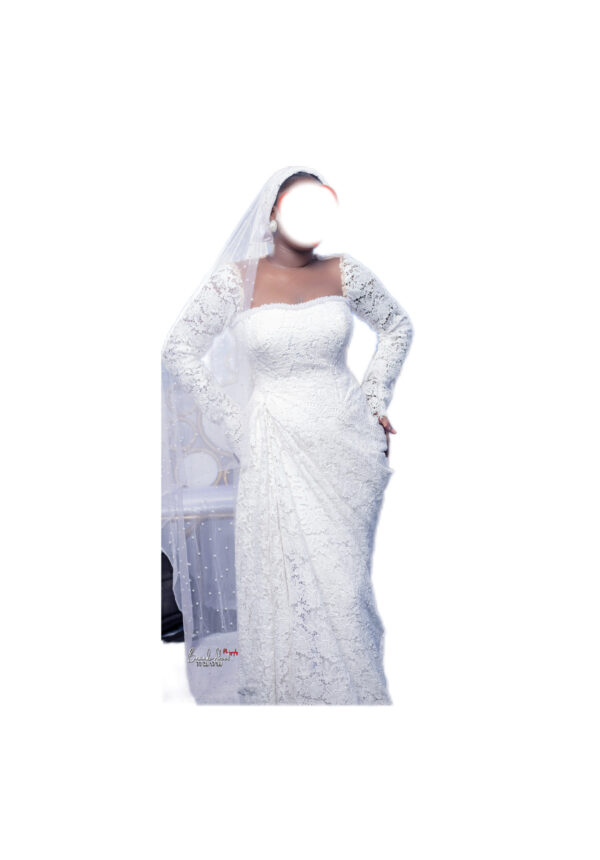 Robe de mariée, taille L/XL, Quasi-neuf, voile