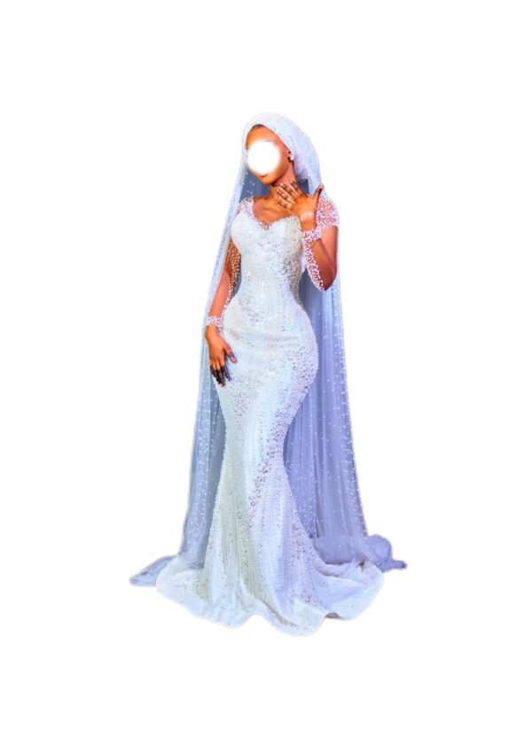 Robe de mariée RIMK, Taille S, Quasi-neuf, turban
