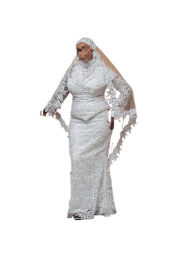 Tenue de mariée, taille XL, Quasi-neuf, voile