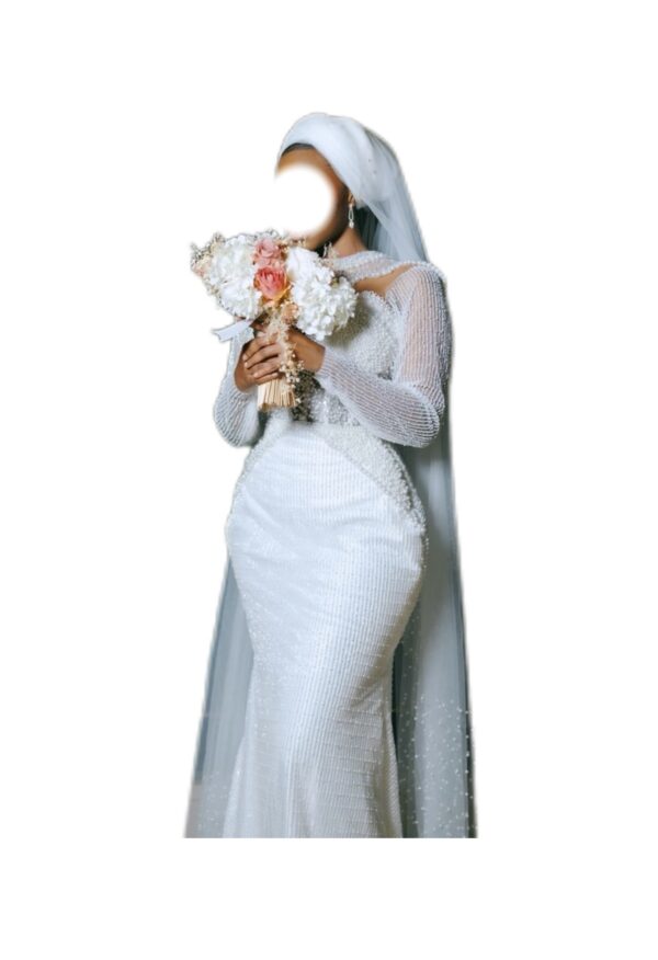 Robe de mariée, taille M, Quasi-neuf, voile