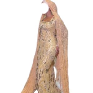 Robe de soirée, taille M, Quasi-neuf, foulard, voile