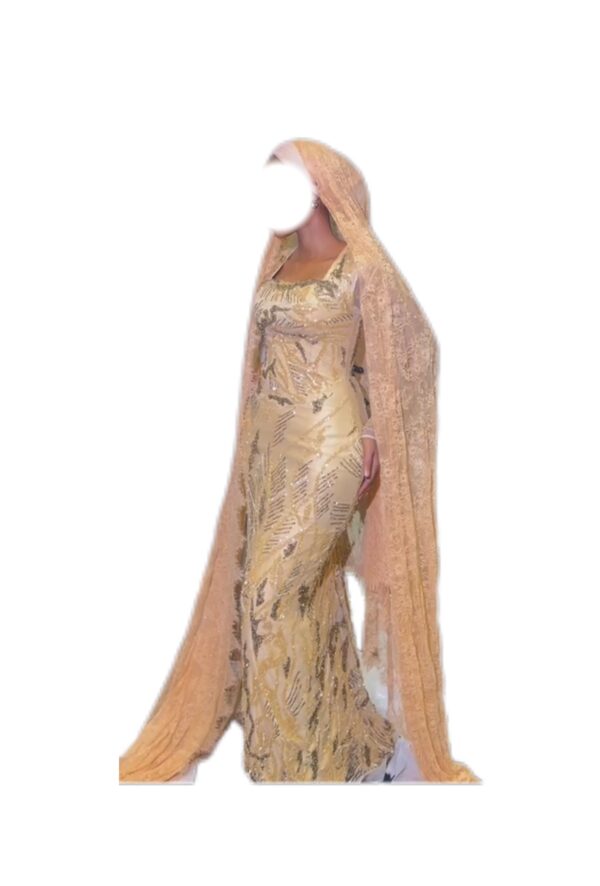Robe de soirée, taille M, Quasi-neuf, foulard, voile