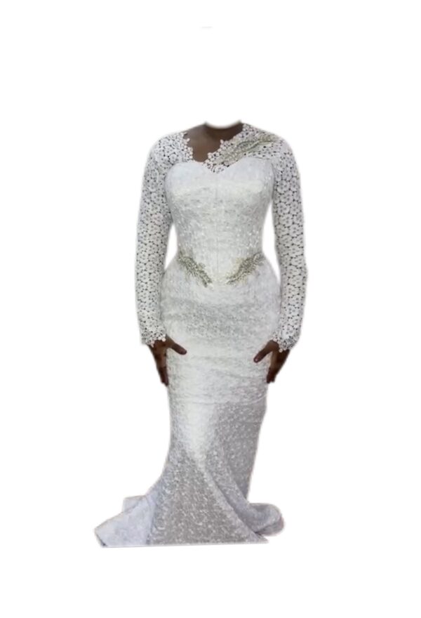 Robe de mariée brodé Guipure Taille M, Quasi-neuf