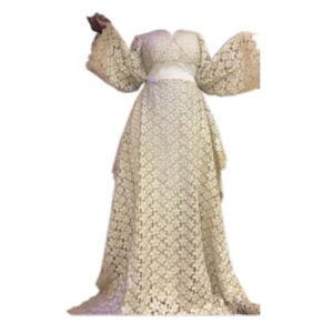 Robe bordé Guipure, taille M, Quasi-neuf, foulard