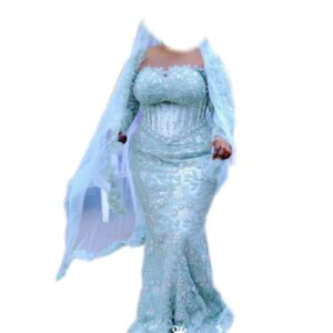 Robe de soirée, taille XXXL, Quasi-neuf, voile