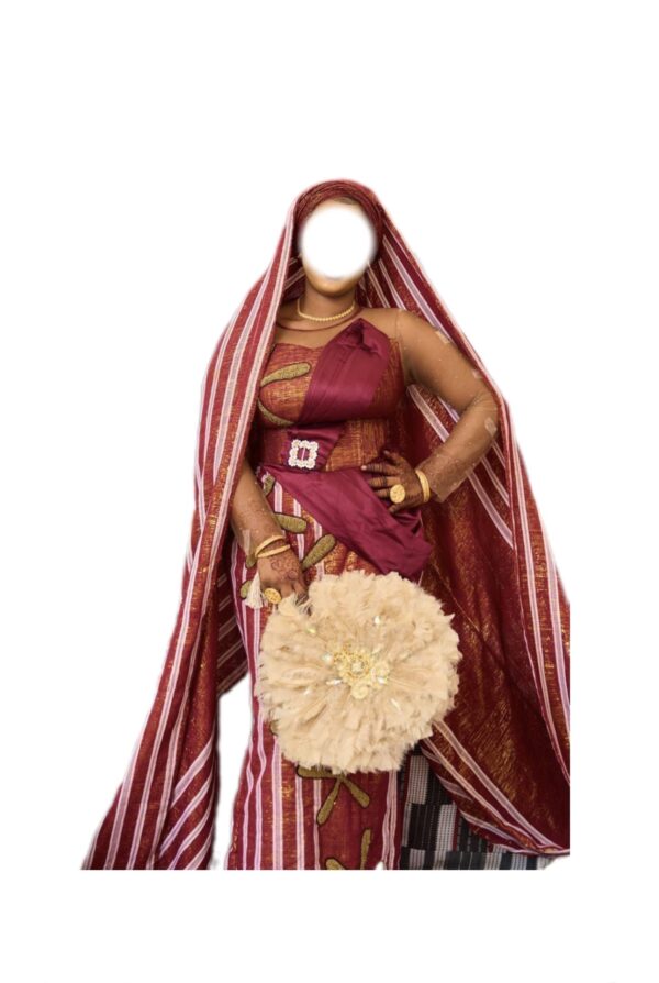 Robe Asoke Nigeria, Taille XXL, Quadi-neuf, foulard, écharpe