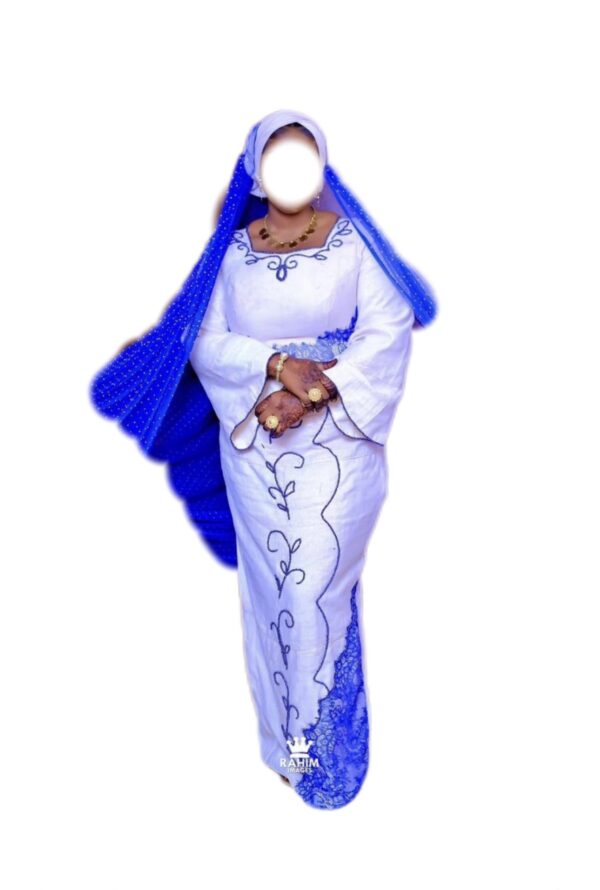Robe Asoke Nigeria, taille XXL, Quasi-neuf, foulard