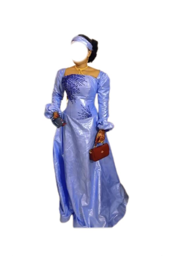 Robe Bazin, Taille M, Quasi-neuf, foulard