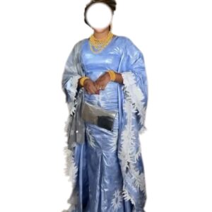 Robe Bazin, taille M, Quasi-neuf, foulard