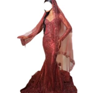 Robe de soirée, taille S, Quasi-neuf, voile