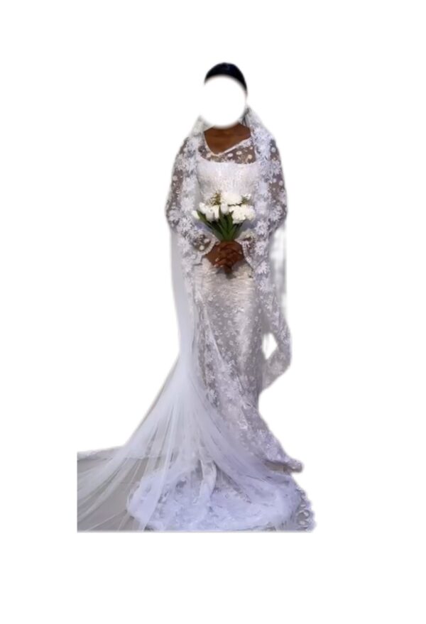 Robe de mariée, taille S, Quasi-neuf, voile
