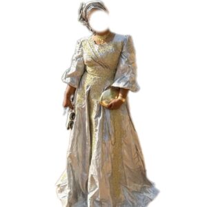 Robe Bazin Bellange, taille L, Quasi-neuf, foulard