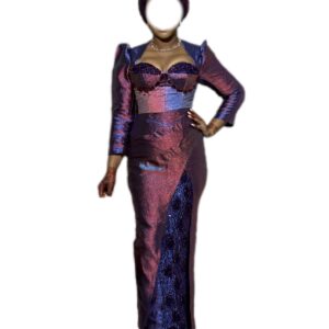 Robe brocard, taille S, Quasi-neuf, foulard